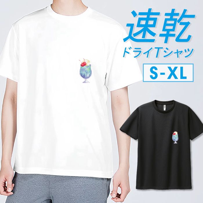 Tシャツ ドライTシャツ 速乾 吸汗 スポーツ ホワイト ブラック