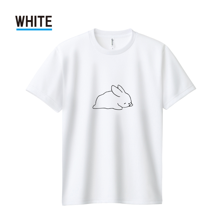 Tシャツ ドライTシャツ 速乾 吸汗 スポーツ ホワイト ブラック うさぎ