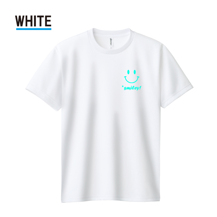 Tシャツ ドライTシャツ 速乾 吸汗 スポーツ ホワイト ブラック にこ