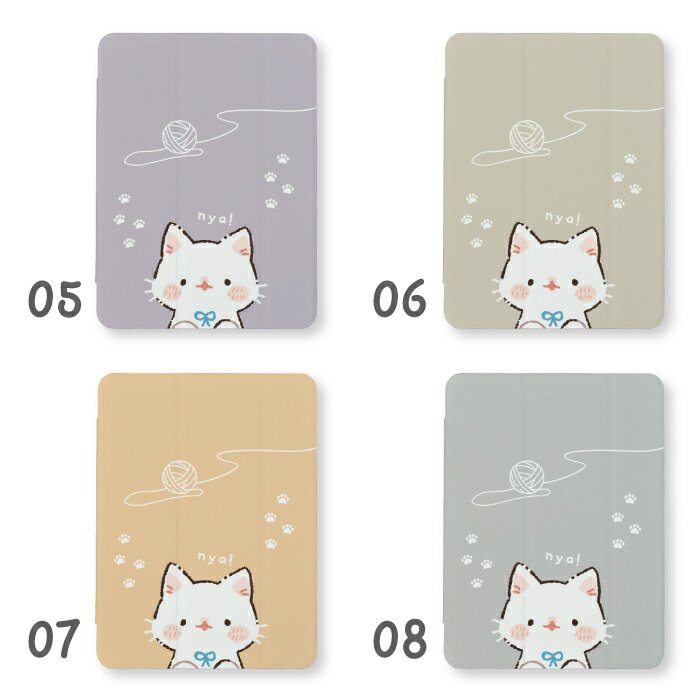 ipadケース a16 第11世代 第9世代 ipadカバー ねこ 猫 ネコ 動物 白猫