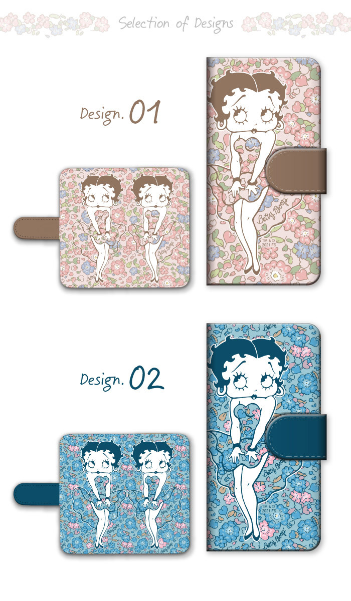 BETTY BOOP（ベティ ブープ） 全機種対応 手帳型ケース キャラクター