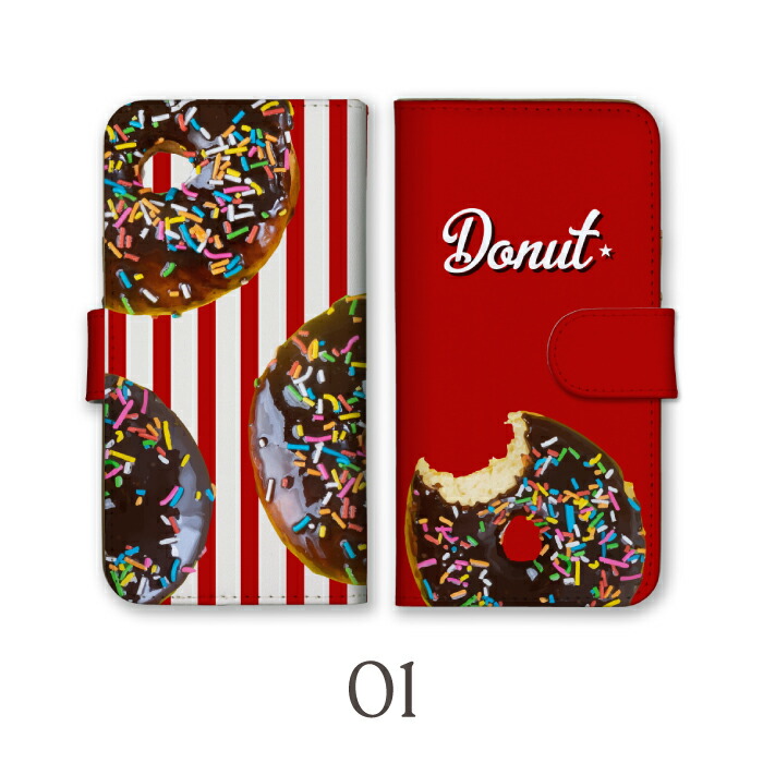 OPPO Reno 11A ケース 手帳型 カバー ドーナツ スイーツ お菓子 ポップ