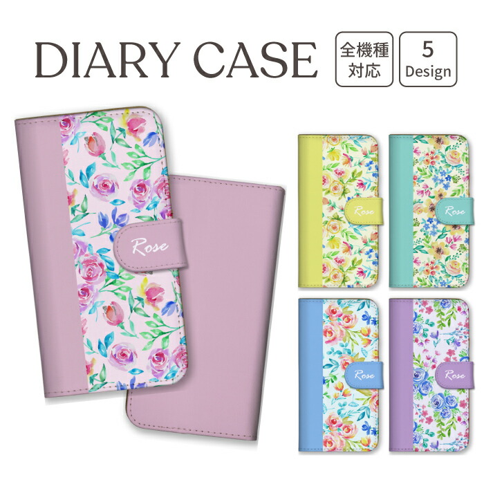 OPPO Reno3 A ケース 手帳型 カバー ローズ 薔薇 バラ お花 花柄