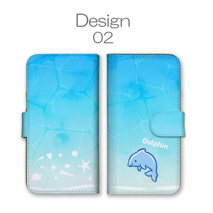 AQUOS wish5 ケース 手帳型 カバー タコ イルカ カメ アザラシ