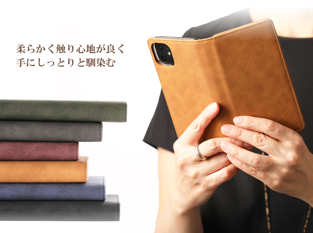 Google Pixel 7 ケース 手帳型 カバー ベルトなし PU レザー スエード