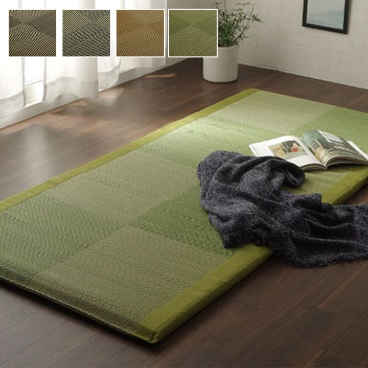 ごろ寝マット 夏用 90×200cm い草マット くつろぎ 折りたたみの画像