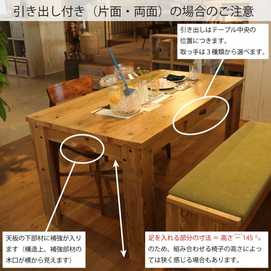 【お値引き可】足場板ダイニングテーブル(カフェで使用)アンティーク ナチュラル WOODPRO - 【足場】Aタイプテーブル｜Yahoo!ショッピング