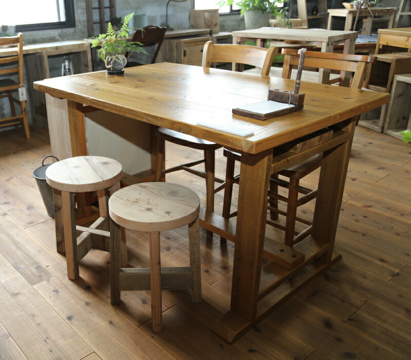 WOODPRO Yahoo!】OLD ASHIBA（足場板古材）Hシリーズ ダイニングテーブル