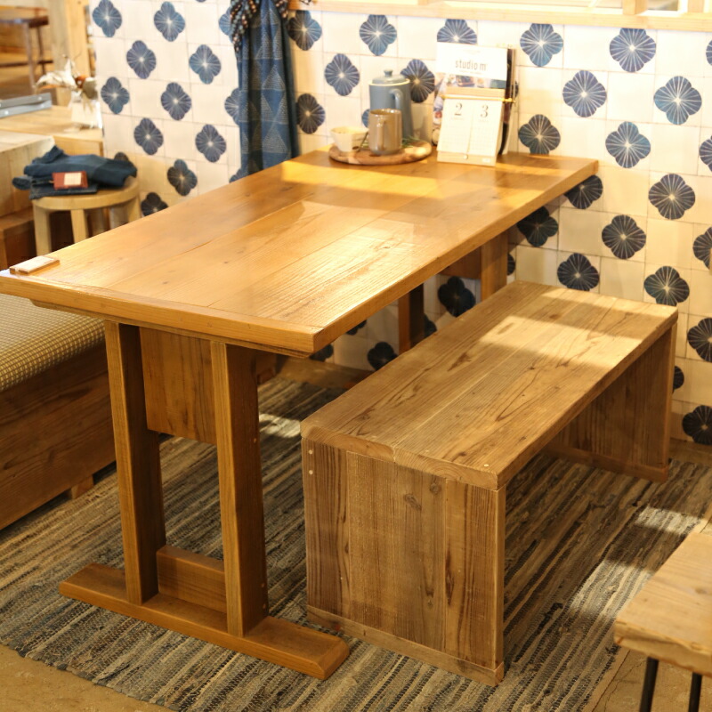 WOODPRO Yahoo!】OLD ASHIBA（足場板古材）Hシリーズ ダイニングテーブル