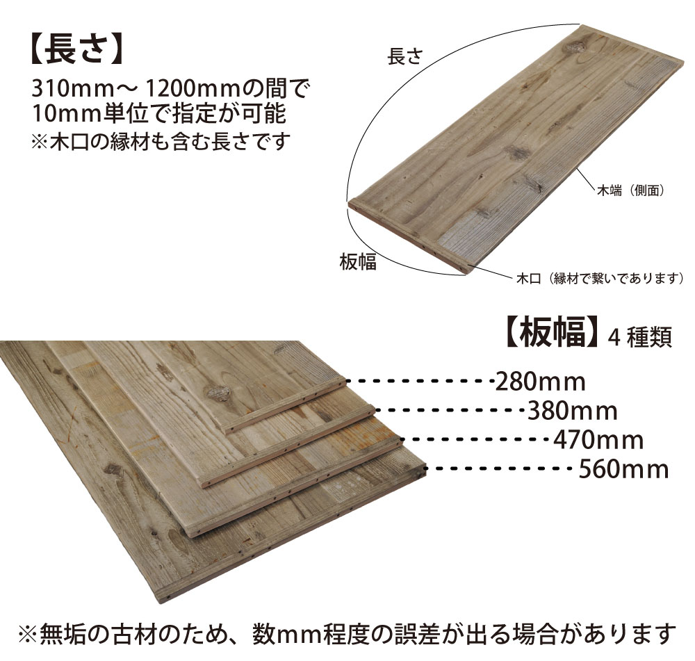 足場板古材ハーフ｜軽くて使いやすい15mm厚｜棚板・撮影背景・キャンプ