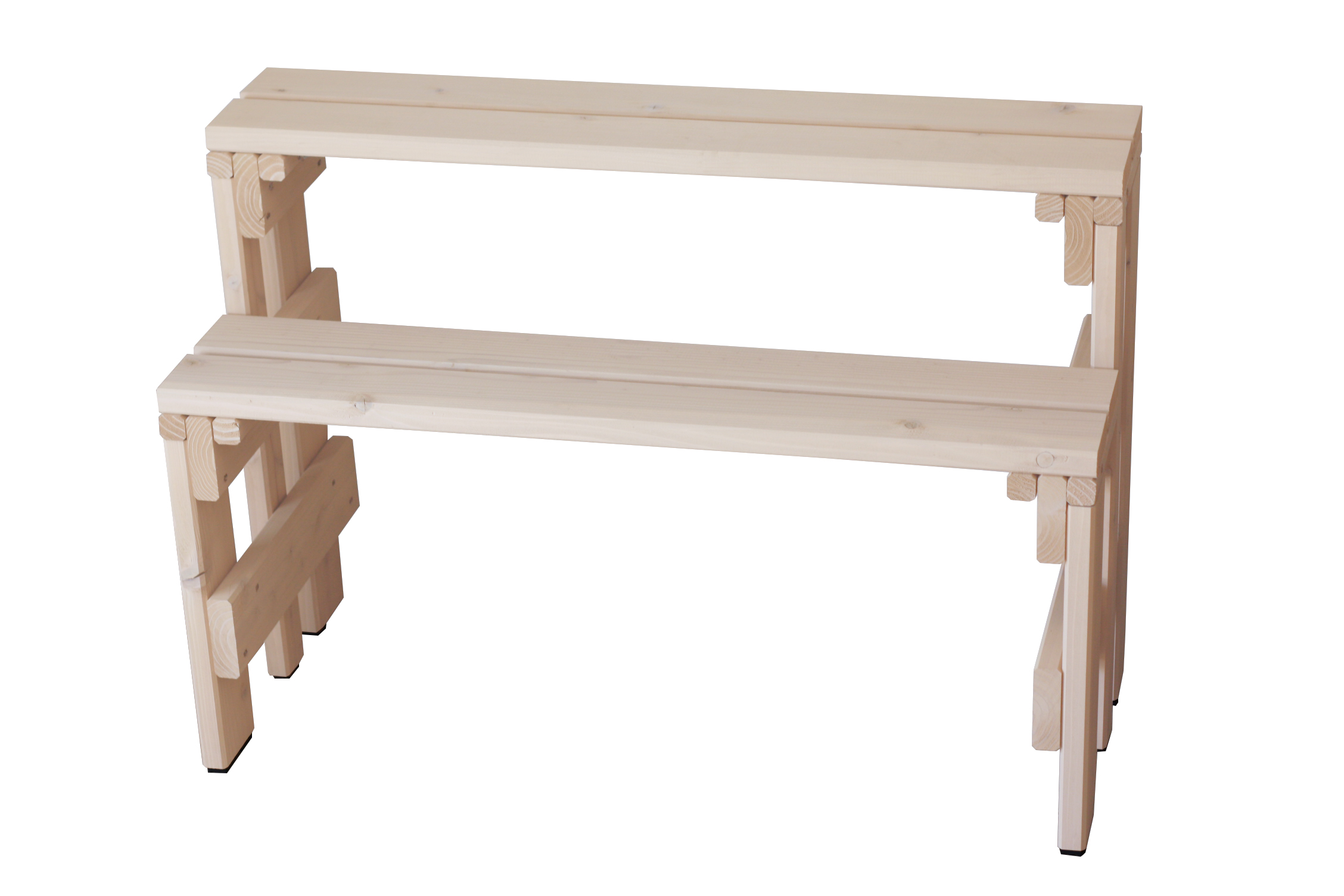 WOODPRO プランター台/花台 棚板セット2段（ハイタイプ）プランター