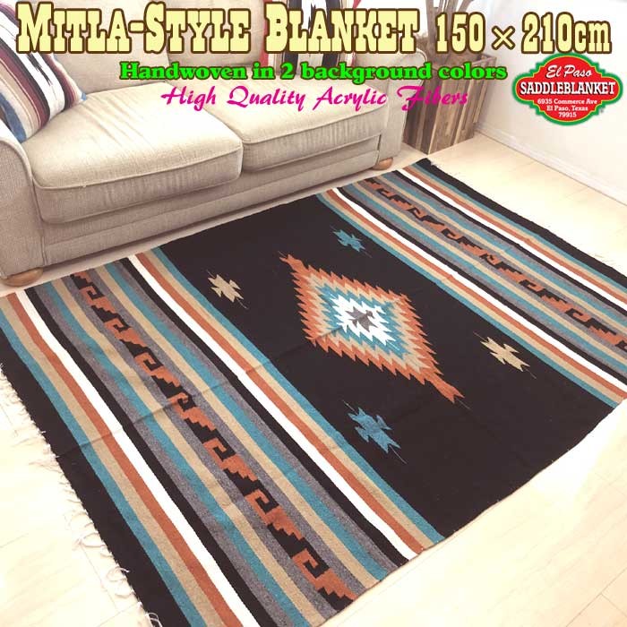 エルパソ サドルブランケット El Paso SADDLEBLANKET ネイティブ柄 ラグ キャンプ ミトラブランケット 150cm×210cm  全2カラー : mitlabb : ウッドウェイ・ファニチャー - 通販 - Yahoo!ショッピング