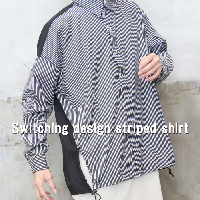 DECEMBER MAY ストライプシャツ Mサイズ ストライプシャツ [M便 1/1] トップス メンズ シャツ シンプルシャツ