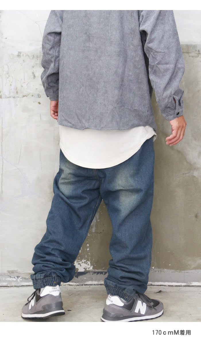 ツモリチサト 16AW パッチワークワイドデニム 裾ジップ インディゴ
