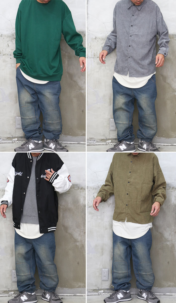ワイドデニムパンツ メンズ ワイドパンツ デニムパンツ ワイド