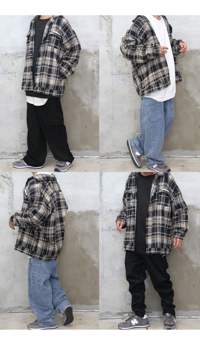 大人仕様の秋冬チェック』AW!!チェック柄ビッグシャツジャケット 大人仕様の秋冬チェック』AW!!チェック柄ビッグシャツジャケット