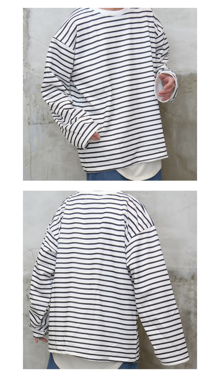 再販 ボーダーロンt メンズ ボーダーTシャツ ロングTシャツ 長袖T