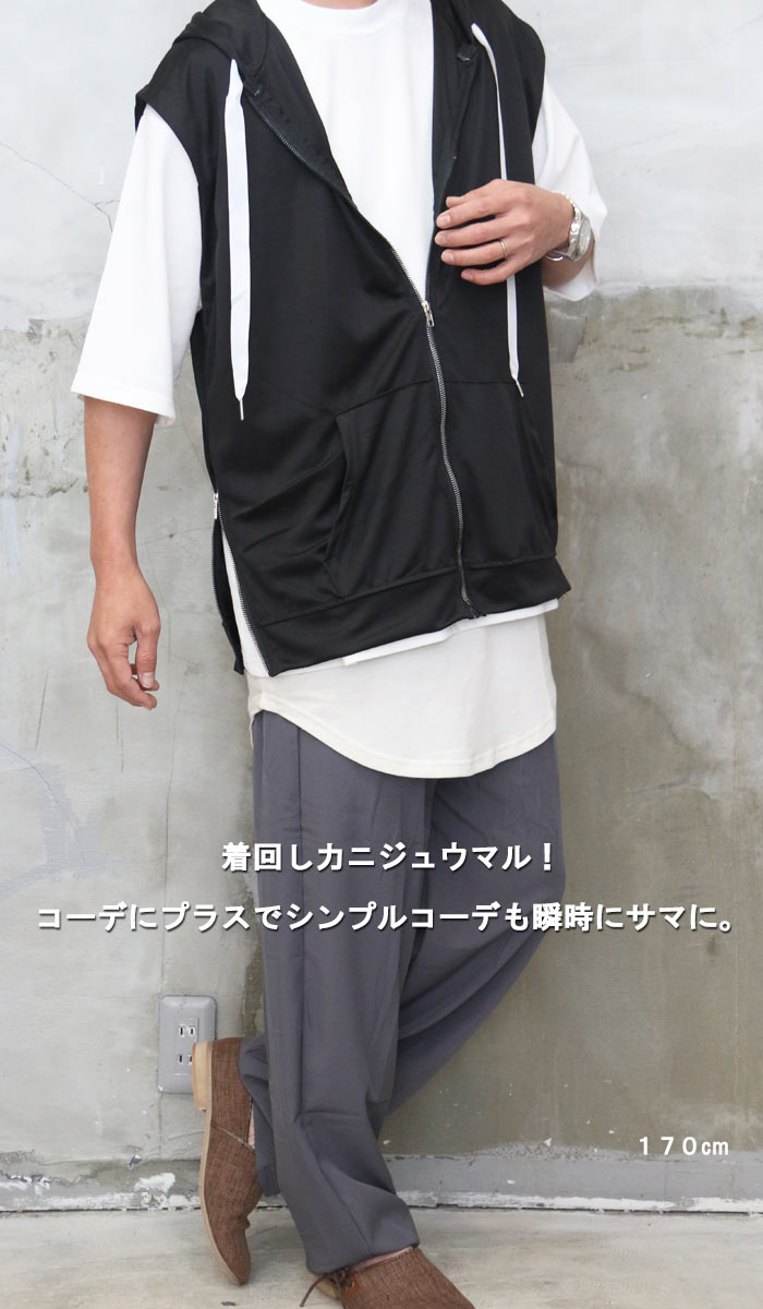 BURBERRY GOLF 袖着脱可能 2way ジップアップ パーカー ベスト th-00358.jpg