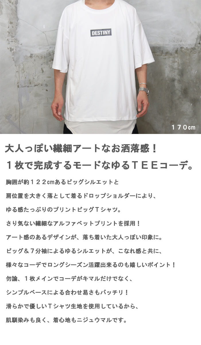 プリントTシャツ メンズ [M便 1/1] 5分袖Tシャツ 7分袖Tシャツ ビッグT