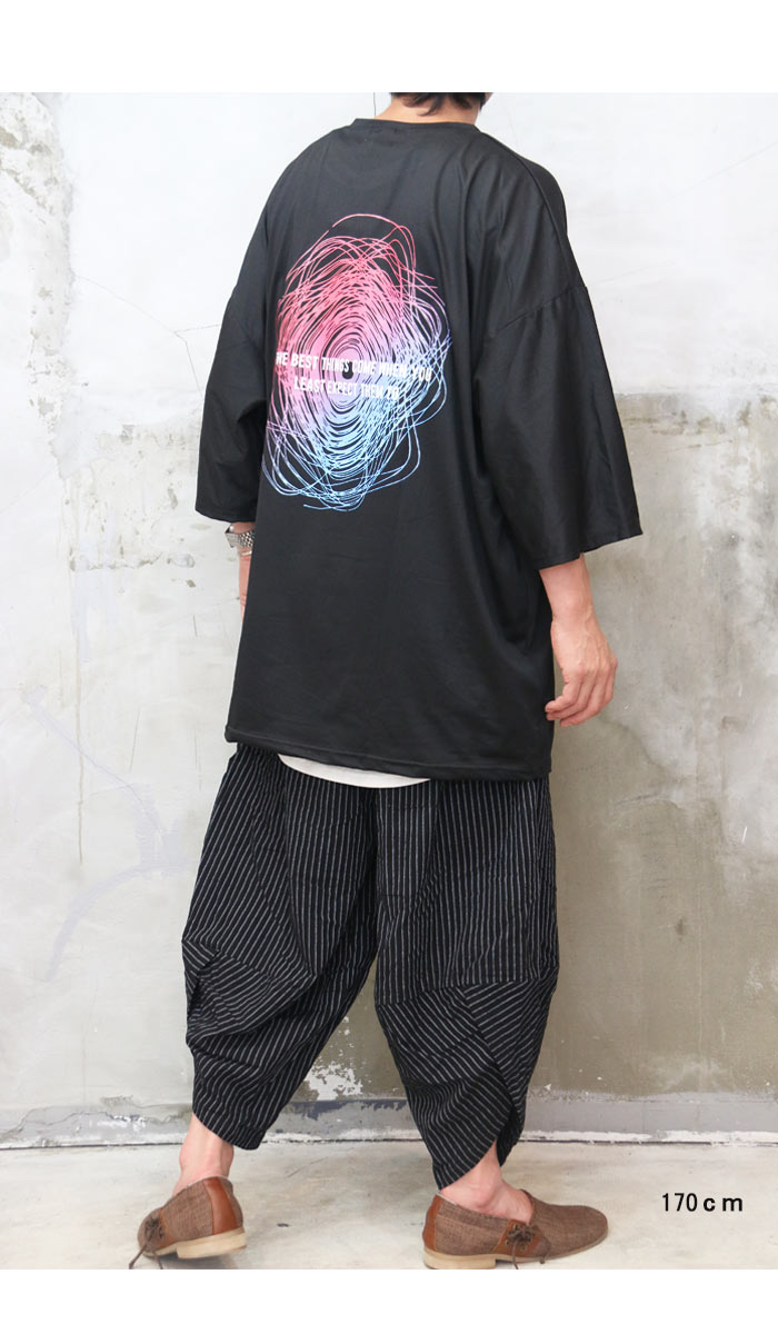 クロップドワイドパンツ メンズ [M便 1/1] パンツ クロップドパンツ
