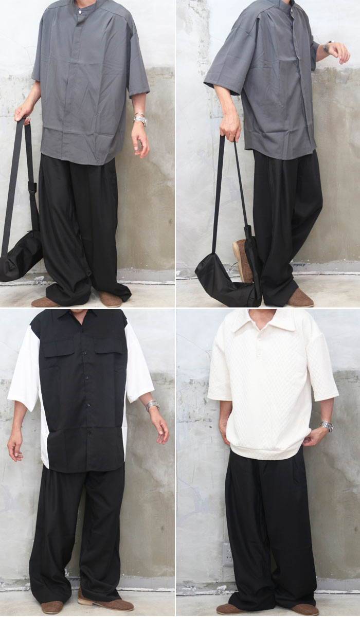 ATON 1タック ウール ワイドスラックス サイズM 極太 美品