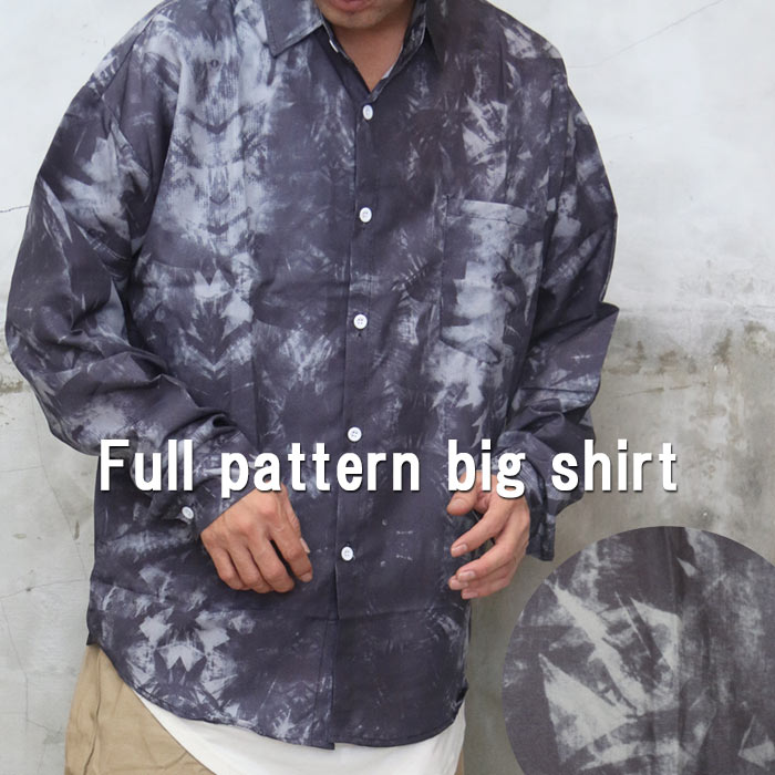 新品タグ付き★タイトブース JUN BIG SHIRT JKT 総柄ビッグシャツ 総柄ビッグシャツ メンズ [M便 1/1] シャツ 総柄シャツ ビッグシャツ