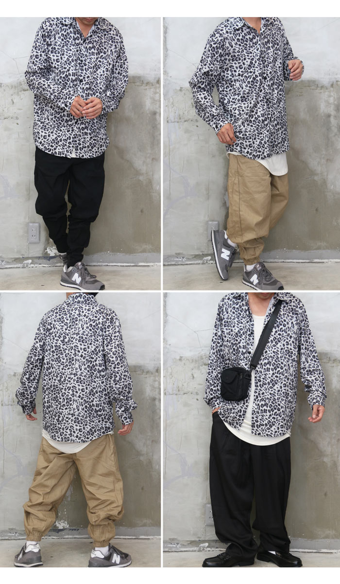 レオパード柄シャツ メンズ レオパードシャツ [M便 1/1] シャツ