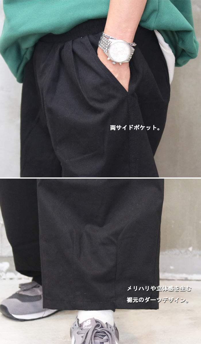 タック入りワイドパンツ メンズ ダーツ入りワイドパンツ [M便 1