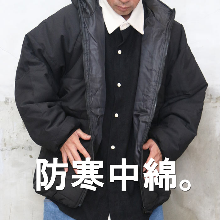 フード付き中綿ジップアップジャケット メンズ 中綿ジャケット