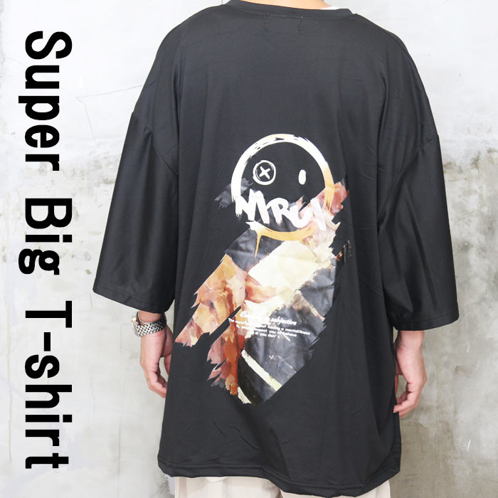 スーパービッグTシャツ メンズ [M便 1/1] プリントTシャツ ビッグT