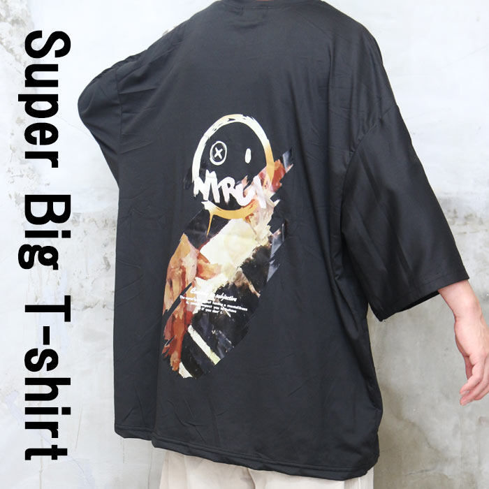 スーパービッグTシャツ メンズ [M便 1/1] プリントTシャツ ビッグT