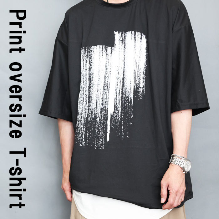 プリントビッグTシャツ メンズ [M便 1/1] プリントTシャツ オーバー