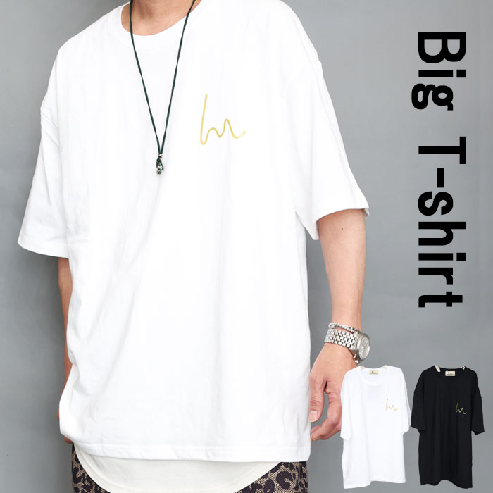 ビッグTシャツ メンズ [M便 1/1] 5分袖Tシャツ 綿Tシャツ シンプルT