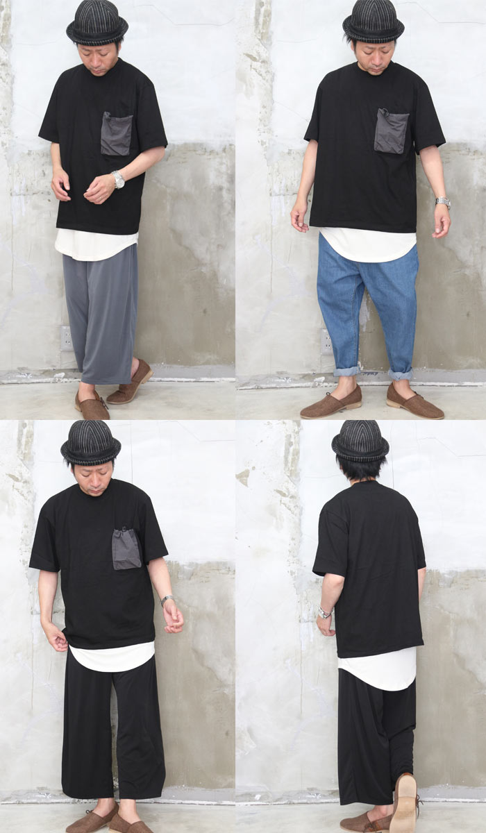 ポケット配色！ポケット付きTシャツ [M便 1/1] Tシャツ メンズ