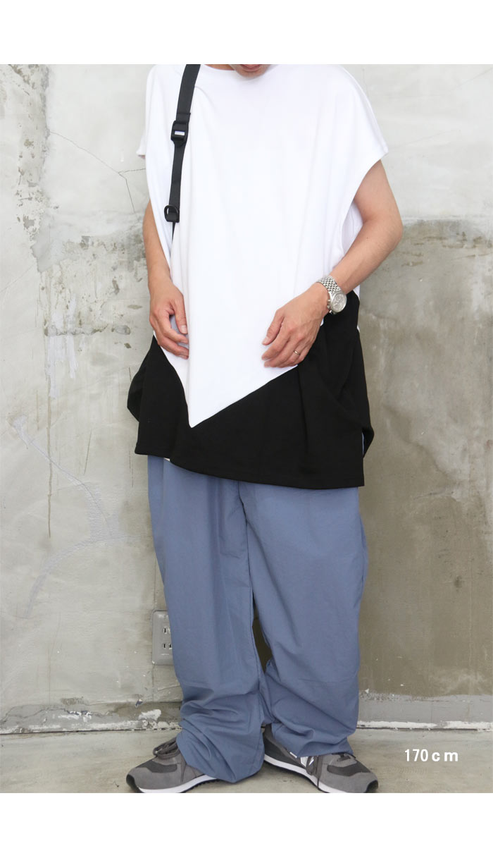 ワイドパンツ メンズ ゆったり ルーズ ストレート 無地 9分丈 ストレートワイドパンツ [M便 1/1] ワイドパンツ メンズ