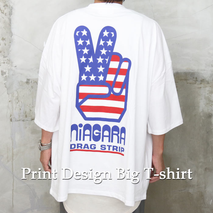送料無料】バーゲン!プリントビッグTシャツ [M便 1/1] トップス メンズ