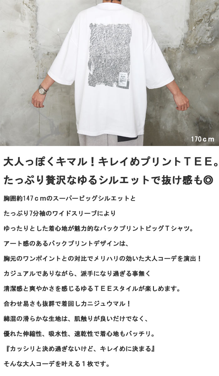 バックプリントビッグTシャツ メンズ [M便 1/1] プリントTシャツ