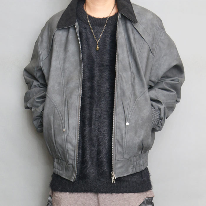 PUレザージャケット レザージャケット メンズ アウター 襟