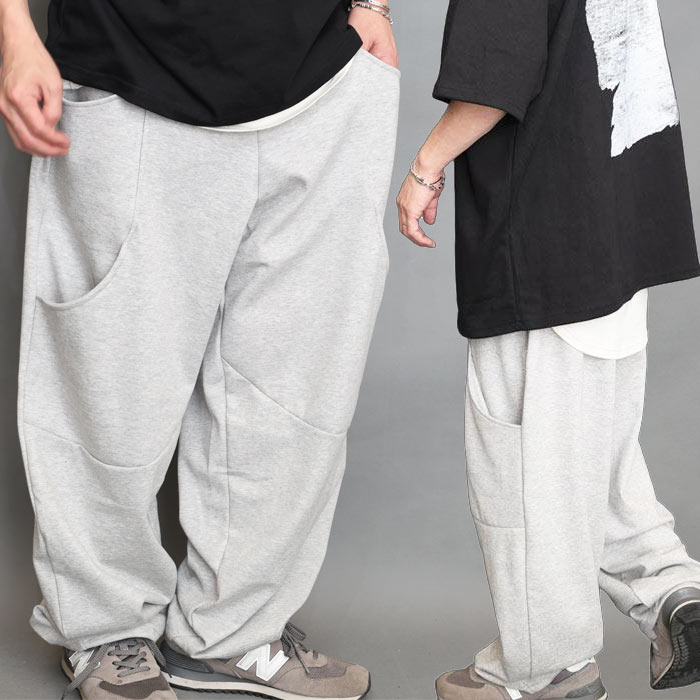 ワイドパンツ スウェットパンツ メンズ [M便 1/1] ダボダボ スウェット