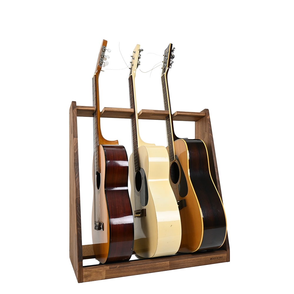 WOODWORKS ギタースタンド 3本掛 アコースティックギター 木製 日本製