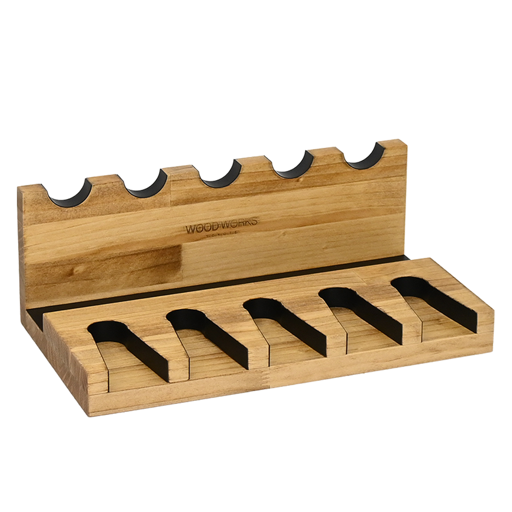 WOODWORKS ガンスタンド 5丁掛 木製 日本製 【 ガンラック サバゲー