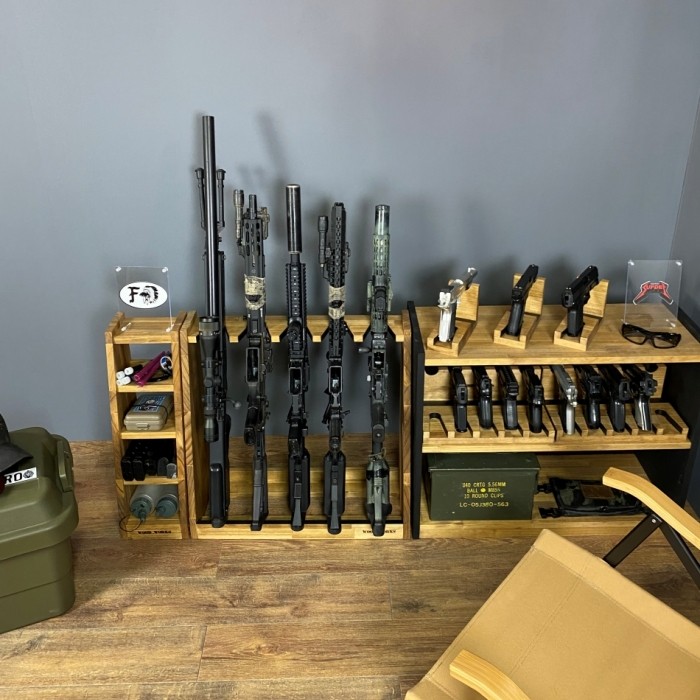 WOODWORKS ガンラック 3丁掛 (色:ライトブラウン) 木製 日本製 WOODWORKS ガンラック 3丁掛 (色:ライトブラウン) 木製 日本製