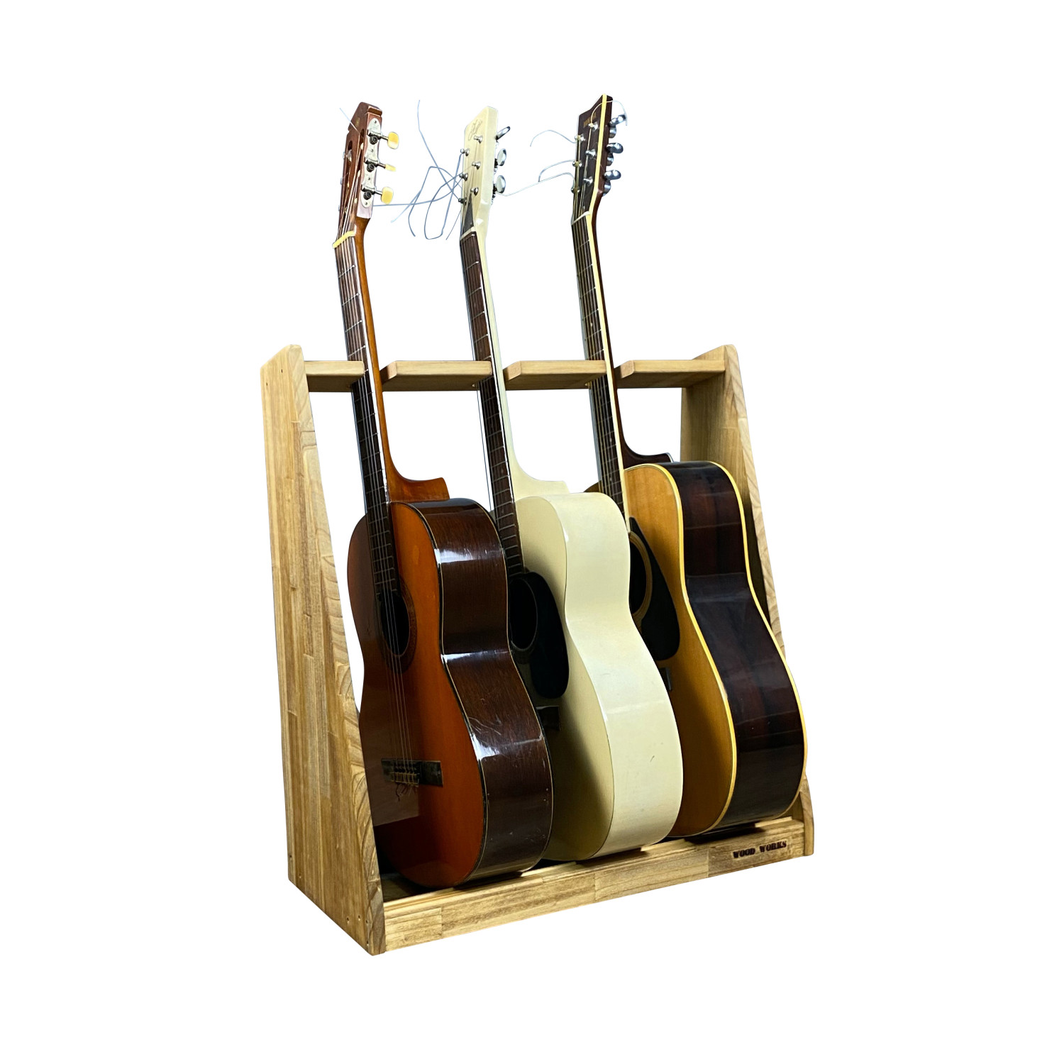 WOODWORKS ギタースタンド 3本掛 アコースティックギター 木製