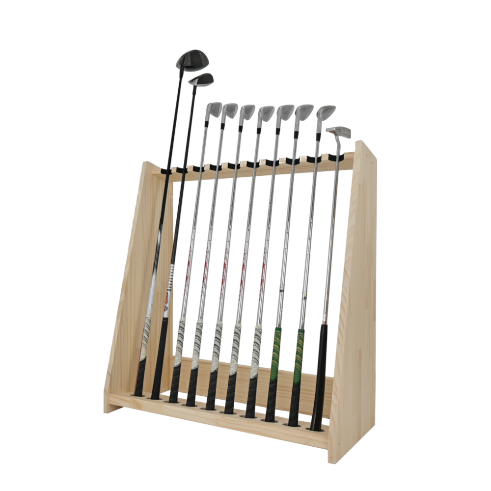 WOODWORKS ゴルフクラブスタンド10本掛け【ゴルフ練習 パターマット