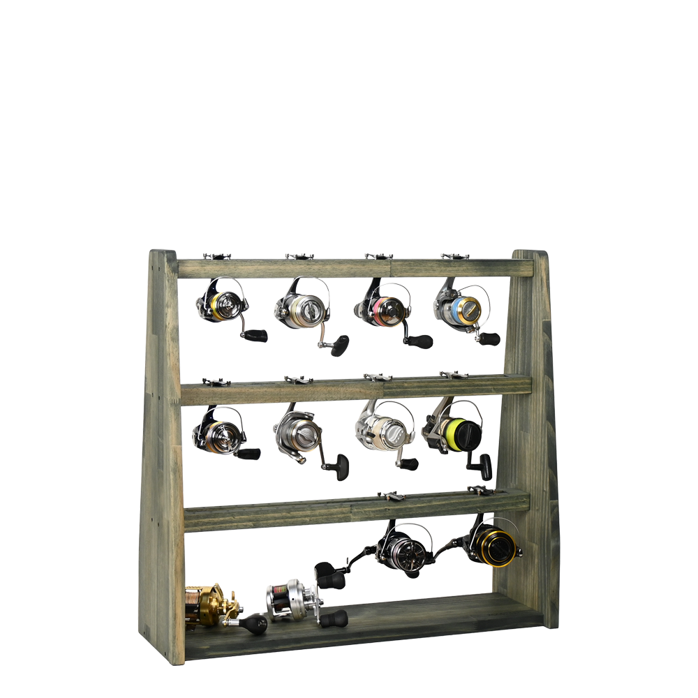 WOODWORKS リールスタンド Bタイプ (サイズ：L) 木製 日本製 【 釣竿