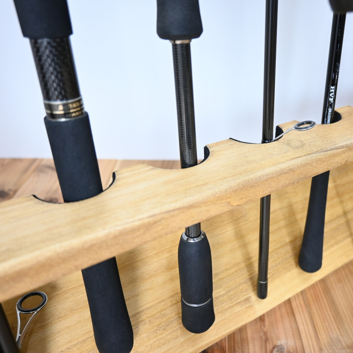 WOODWORKS ロッドスタンド 20本掛 (色：ライトブラウン) 木製 日本製