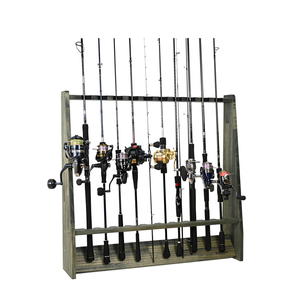 WOODWORKS 船竿・太竿・2ピース用 ロッドスタンド 木製 日本製 【 釣竿