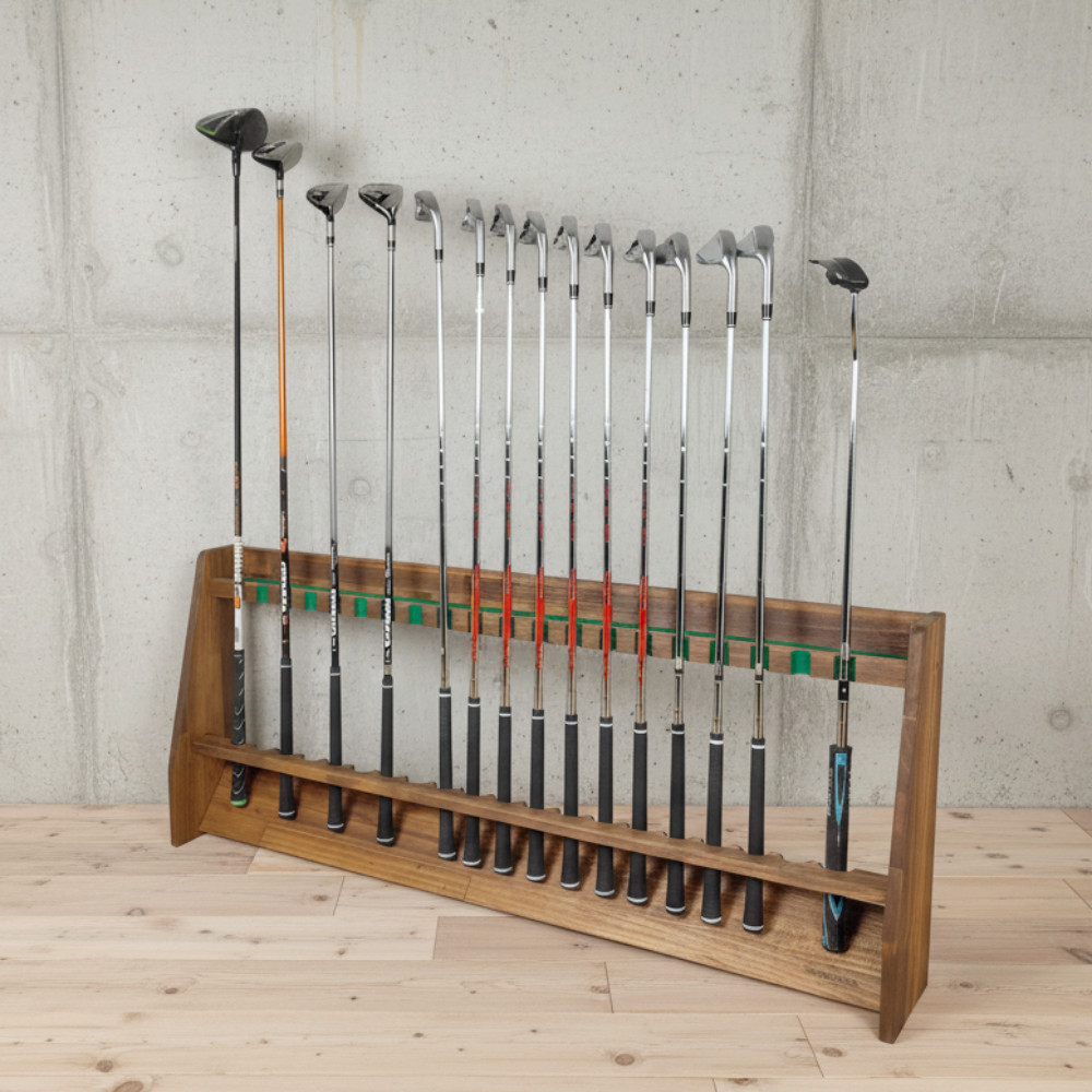 WOODWORKS ゴルフクラブスタンド 20本掛 (色：ブラウン)木製 日本製
