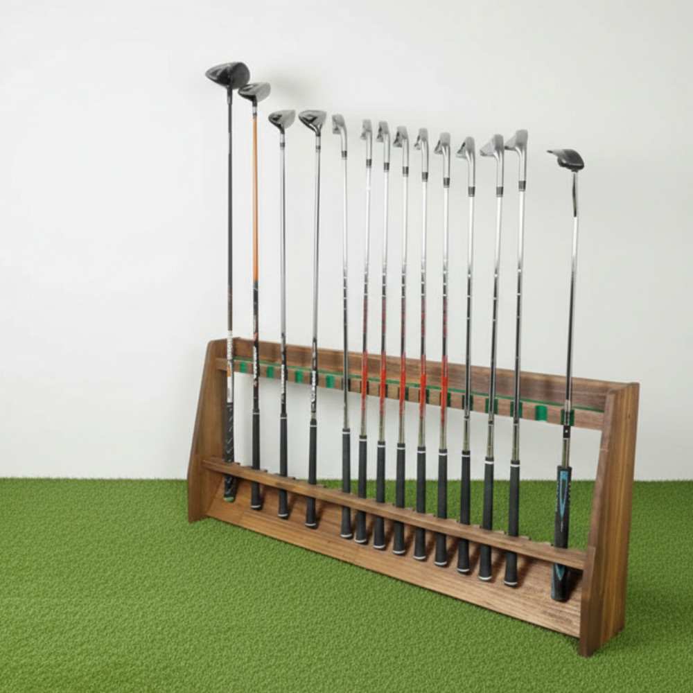 WOODWORKS ゴルフクラブスタンド 20本掛 (色：ブラウン)木製 日本製