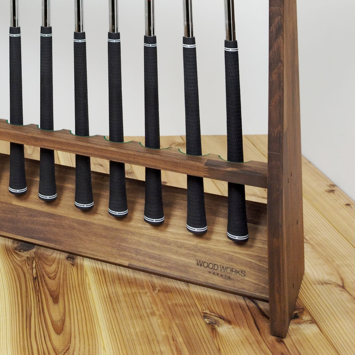 WOODWORKS ゴルフクラブスタンド 20本掛 (色：ブラウン)木製 日本製